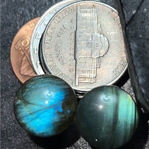 Brand new Blue/ Green Labradorite double flared plugs.